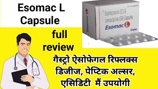 esomac l capsule uses in hindiesomeprazole amp levosulpiride capsulesHealthtipswithKhanesomac l cap [upl. by Aysa664]