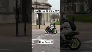 Yamaha R7 VS MT07 london MT07 R7 yamaha [upl. by Radferd]