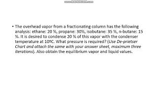 Examples of Flash operations Calculations using Depriester Chart [upl. by Nesilla]