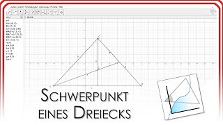 Schwerpunkt eines Dreiecks  GeoGebra EasyGoing [upl. by Noval]