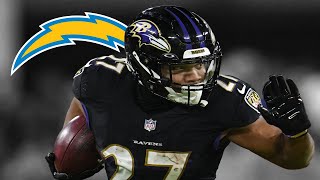 JK Dobbins Highlights 🔥  Welcome to the Los Angeles Chargers [upl. by Elleret]