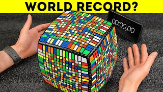 Solving the huge Rubiks Cube 15X15 in record time [upl. by Ajnek]