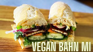 VEGAN BAHN MI  SWEET CHILIGLAZED TOFU  Katie Makes It Vegan [upl. by Airat]