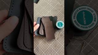 Crafting a Leather Wallet in 60 Seconds 👜 [upl. by Wurtz]