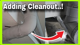 How To add a cleanout to the main PVC drain line adding a cleanout to an existing drain [upl. by Nnyleahs]