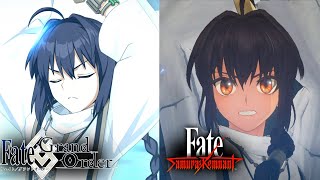 FGO Yamato Takeru Animation Comparison FGO vs Fate Samurai Remnant [upl. by Idroj]