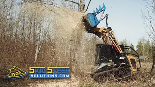 Promac High Flow Skid Steer Mulcher Overview  RAW Footage [upl. by Leimad]