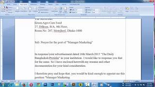 How to create a Job Application Letter [upl. by Aehtela]