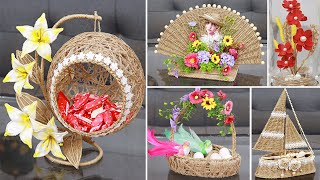 Look so sweet with 6 beautiful jute Showpiece Craft Ideas from scrap [upl. by Eilarol529]