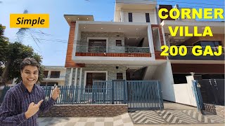 Corner Simple House in 200 Yards  200 Gaj House Design India  200 Sq yard House For Sale [upl. by Avle]