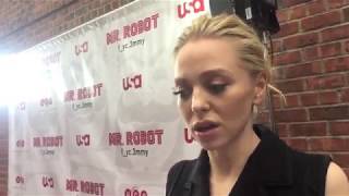 Portia Doubleday talks quotMr Robotquot Season 2 on red carpet at Emmy FYC event [upl. by Regdirb]