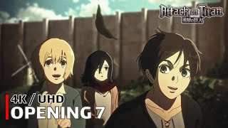 Attack on Titan  Opening 7 【The Rumbling】 4K  UHD Creditless  CC [upl. by Orelee102]