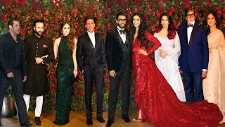 Ranveer Deepika Wedding Reception FULL HD Video  ShahrukhSalmanBachchanKatrinaKareenaAishSaif [upl. by Torrin39]