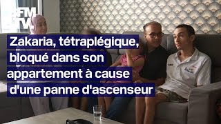 Le calvaire de Zakaria tétraplégique bloqué dans son appartement à cause dune panne dascenseur [upl. by Enived174]