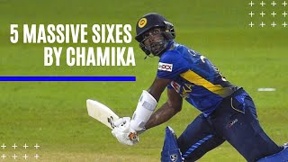 5 Massive Sixers by Chamika Karunaratne  Blue Cricket [upl. by Yevad]