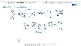 Assertion  p – N N – dimethyl amino benzaldehyde undergoes benzoin condensation [upl. by Lister628]