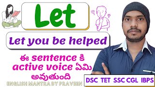 how to use let  active and passive voice in telugu  dsc english grammar  spoken english in telugu [upl. by Lashondra]