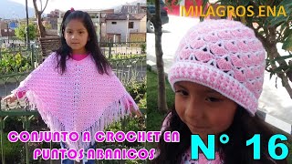 Como tejer el Gorro N° 16 a Crochet en PUNTO ABANICOS para bebes niñas niños y damas paso a paso [upl. by Booma]