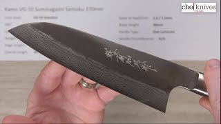 Kamo VG10 Suminagashi Santoku 170mm Quick Look [upl. by Eidarb]