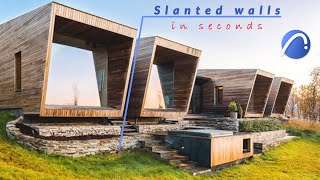 Create slanted walls in seconds Shorts [upl. by Wilmar191]