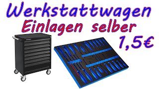 Werkzeugwagen Einlagen selber machen Würth Black Edition 75 Jahre [upl. by Koloski653]