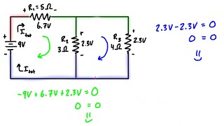 Kirchhoff’s Voltage Law KVL Example Problem 1 [upl. by Donela678]