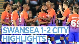 SWANSEA 12 CITY  Goals Clichy amp Garcia  EFL Cup Highlights [upl. by Gwenette]