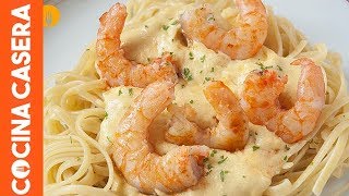 Fetuccini Alfredo con langostinos [upl. by Stamata23]