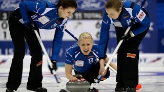 CURLING JPNFIN World Womens Chp 2016  Draw 1 HIGHLIGHTS [upl. by Cony]