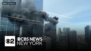 Fire breaks out in apartment building at Hudson Yards [upl. by Weinreb]