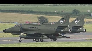 Rare 2 Draken Douglas A4N Skyhawks at Prestwick Airport [upl. by Esela]