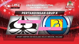 USAKTI vs UBL di LIMA Futsal Nationals 2017 Womens [upl. by Medeah]