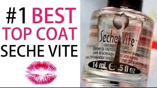 The BEST Nail Top Coat  Seche Vite Review [upl. by Sims]