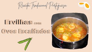 Como fazer ervilhas com ovos escalfados e chouriço  receita rápida e deliciosa [upl. by Inalem]