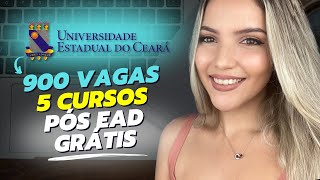 5 CURSOS de PÓS GRADUAÇÃO EAD GRATUITOS de UNIVERSIDADE ESTADUAL  900 VAGAS  Mari Rel [upl. by Amann]