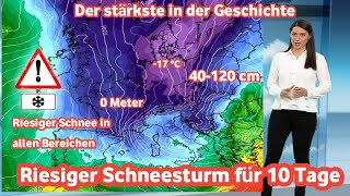 Letzte Warnung Der Schneesturm zieht stark auf Mit viel Schnee und starkem Frost [upl. by Ayatnohs]