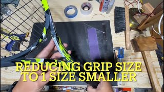 Reducing Tennis Racquet Grip Size by Sanding [upl. by Daisie]