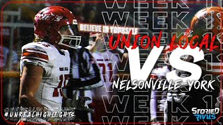 HIGH SCHOOL FOOTBALL  Union Local vs NelsonvilleYork  Playoff HIGHLIGHT [upl. by Janna208]