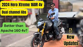 2024 Hero Xtreme 160R 4v Dual Abs  All new updates price amp features  Better than apache 160 4v [upl. by Aihsekyw]