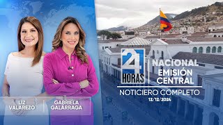 Noticiero de Ecuador Emisión Central 12122024 [upl. by Addison]