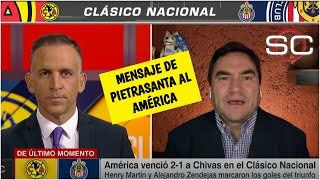 AMÉRICA se quedó con el triunfo vs CHIVAS Pietra le baja los humos a americanistas  SportsCenter [upl. by Tindall]