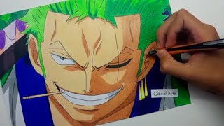 Como dibujar a RORONOA ZORO  One Piece   Paso a paso  How to draw Zoro Step by Step [upl. by Retrac716]