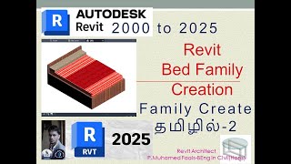 Revit family bed creation  revit architecture basic in tamil  revit modeling tutorial tamil [upl. by Dorlisa]