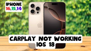 ios 18 iPhone 161514 How to Carplay Not Working  Fix carplay not connecting to iphone [upl. by Baseler]