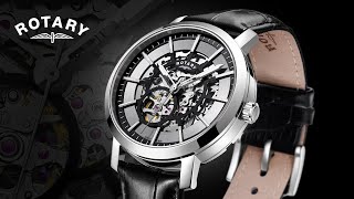 Rotary Greenwich Skeleton Automatic Gents Watch  GS0535002 [upl. by Llejk]