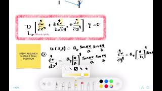 Solving the Differential Equation of rectangular plate by Galerkin’s weighted residual method [upl. by Atekahs]