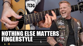 Como tocar la bellísima intro de Nothing Else Matters en guitarra acústica  Tablatura TCDG [upl. by Drawyah718]