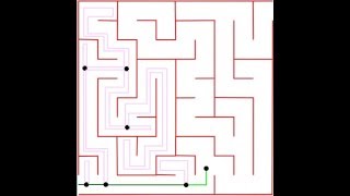 Maze Solving Algorithms Tremauxs Algorithm Visual Example [upl. by Yrotciv]