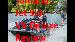 Yamaha Jet Ski Review  VX DELUXE  2015 Black Wave Runner [upl. by Cyna]