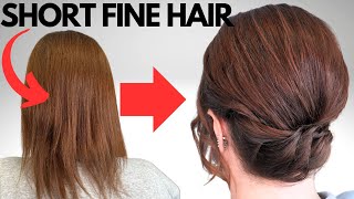 Cute hairstyles for thin hair  fine hair chignon [upl. by Nwavahs822]